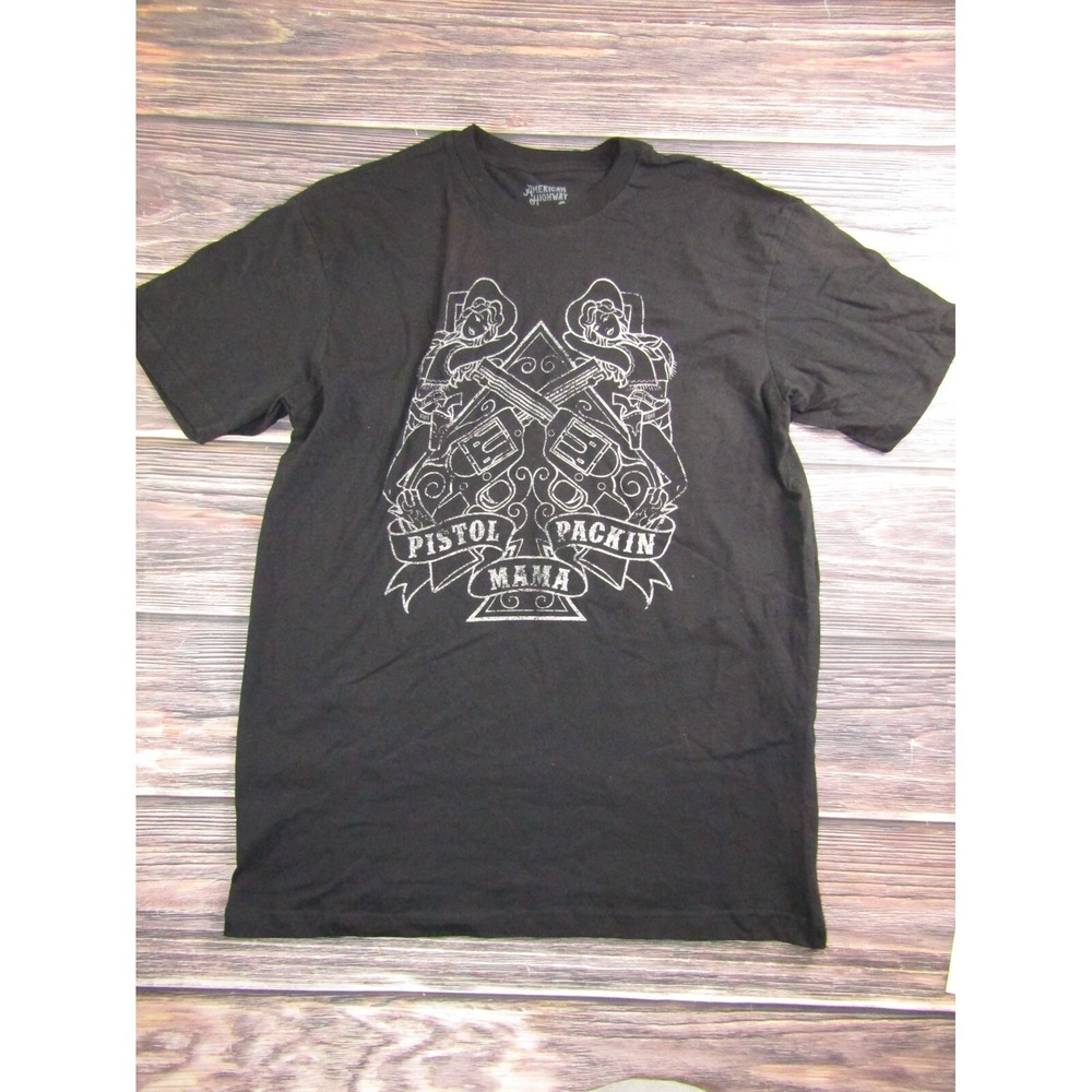 American‎ Highway Adult Unisex XL Black T Shirt Pistol Packin Mama Country